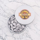 Coming October 20th - Dark Chocolate Dynamite Killer Pecans 10 oz Tin