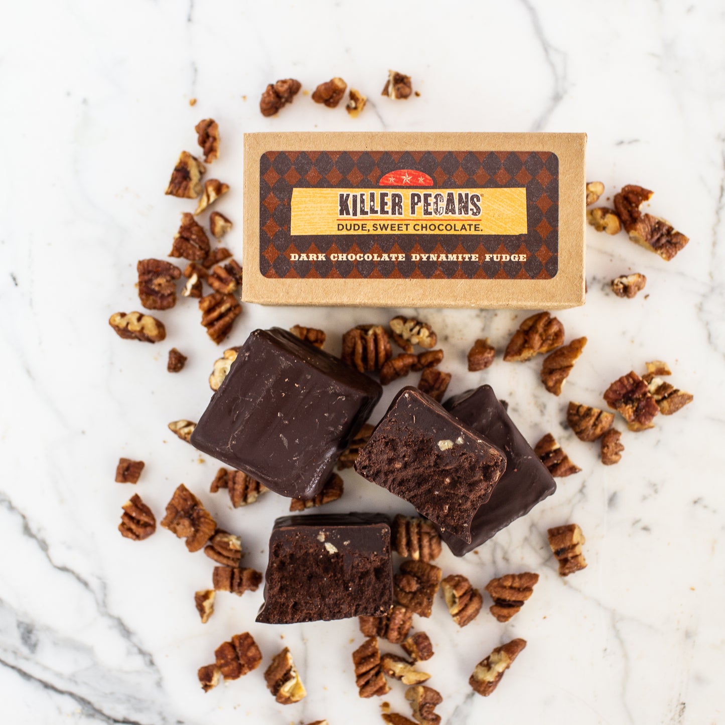 Killer Pecan Chocolate Dynamite Fudge