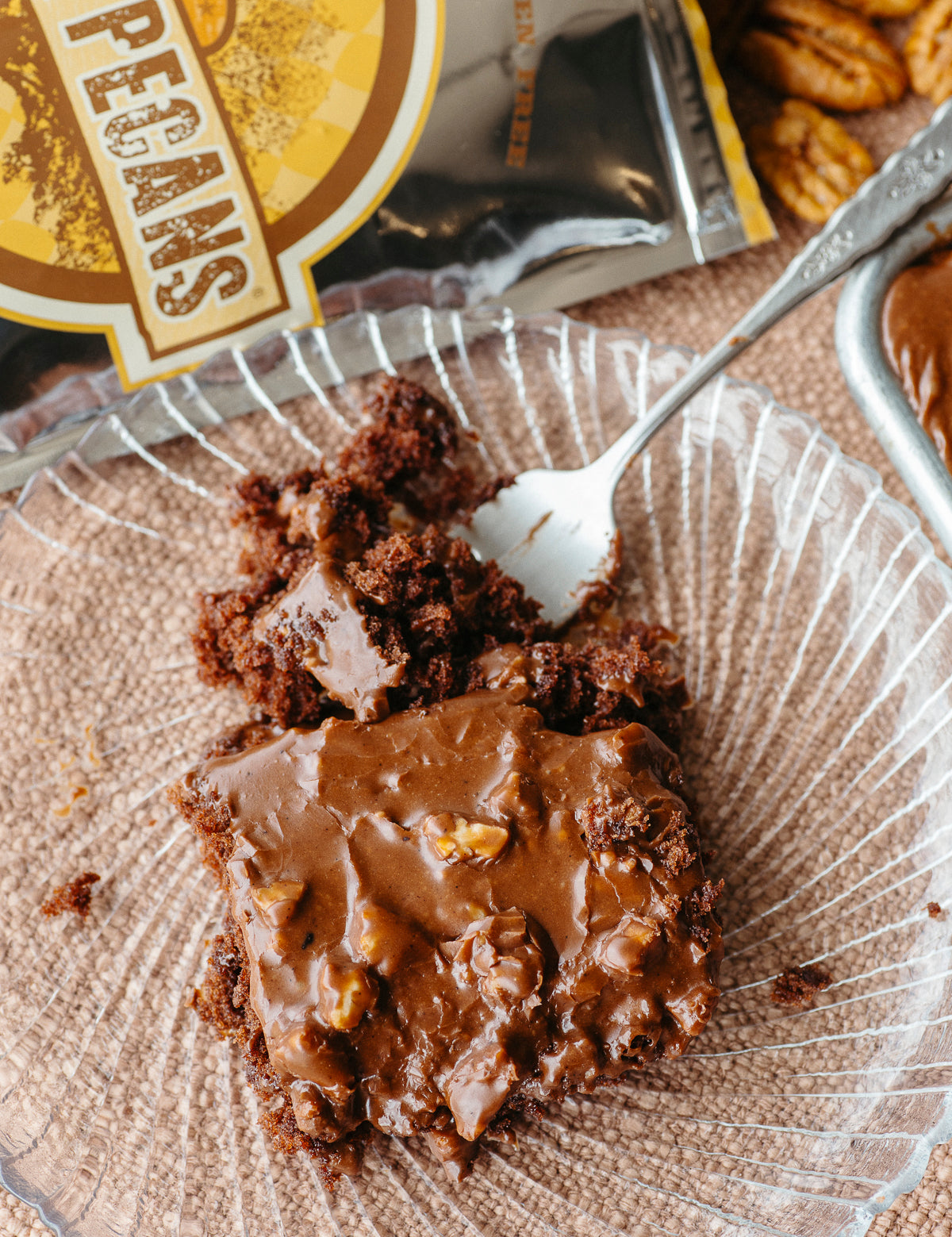 Chocolate Sheet Cake with Fudgey Killer Pecan Frosting a.k.a. Texas Funeral Cake