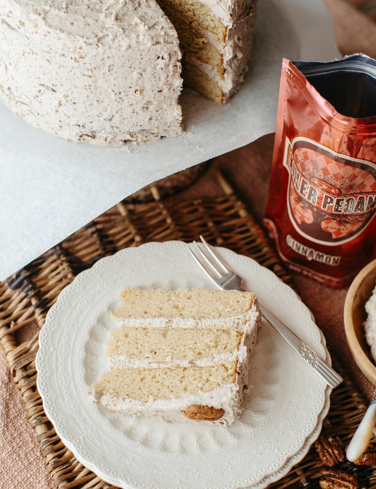 Southern Brown Sugar, Cinnamon Pecan Cake - Killer Pecans