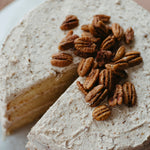 Cinnamon Pecans 24 oz Rectangle Tin tied with Ribbon - Killer Pecans