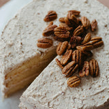 Cinnamon Pecans 24 oz Rectangle Tin tied with Ribbon - Killer Pecans