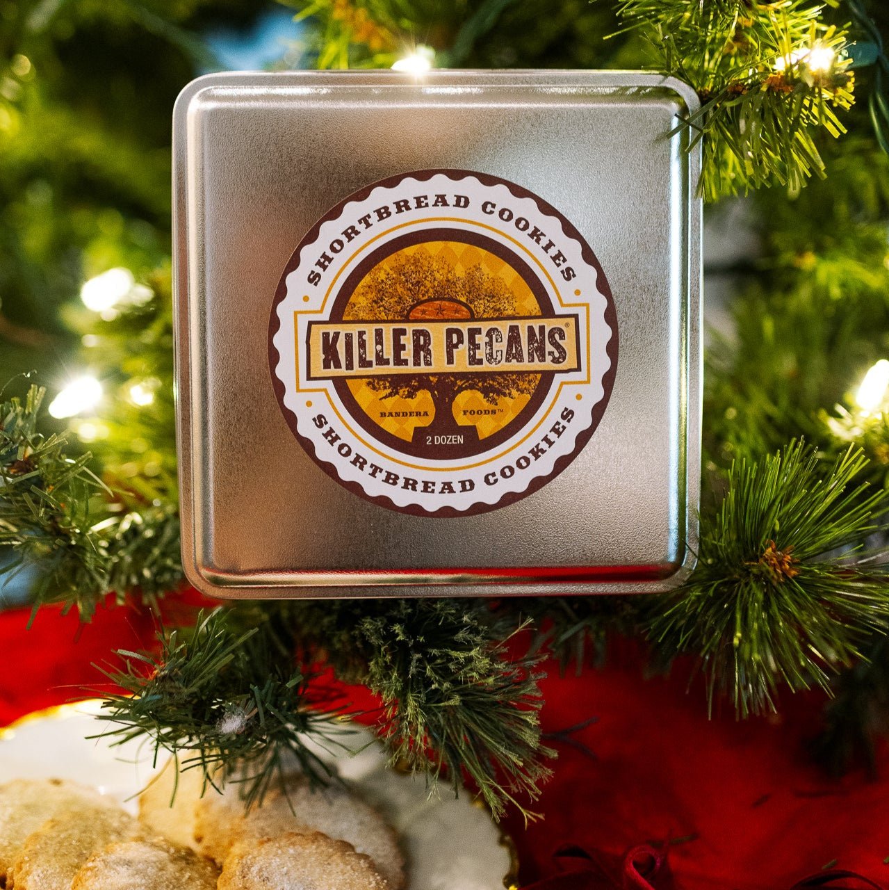Killer Pecan Shortbread Cookies 2 Dozen Tin - Killer Pecans