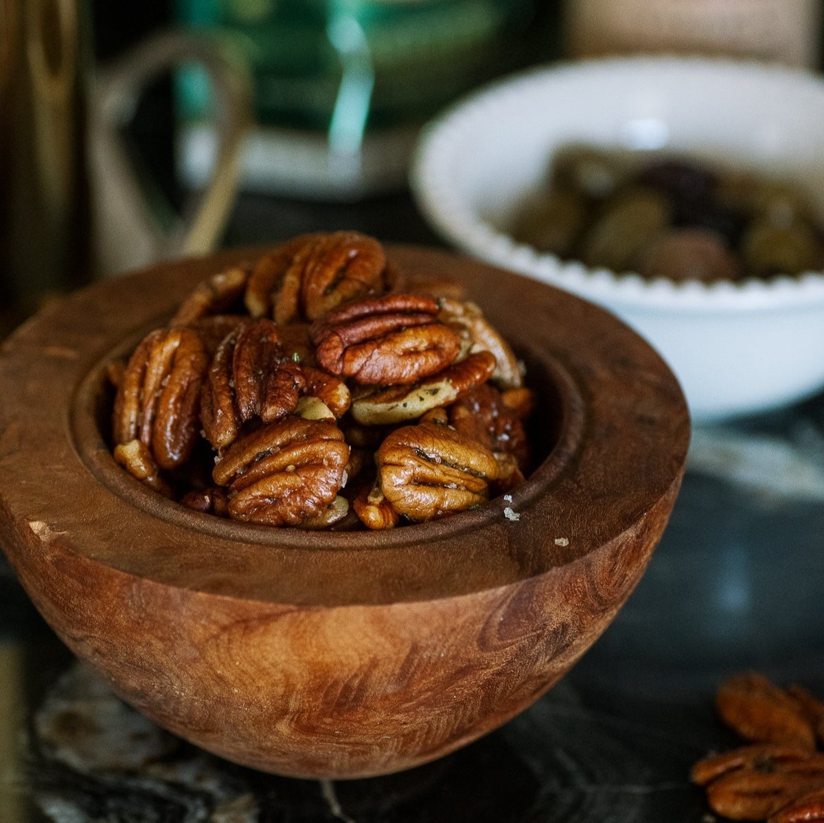 Olive Oil Roasted Rosemary Pecans 16 oz tin - Killer Pecans