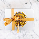 Original Spice Pecans 24 oz Rectangle Tin tied with Ribbon - Killer Pecans