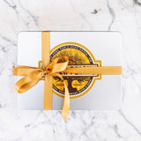 Original Spice Pecans 24 oz Rectangle Tin tied with Ribbon - Killer Pecans