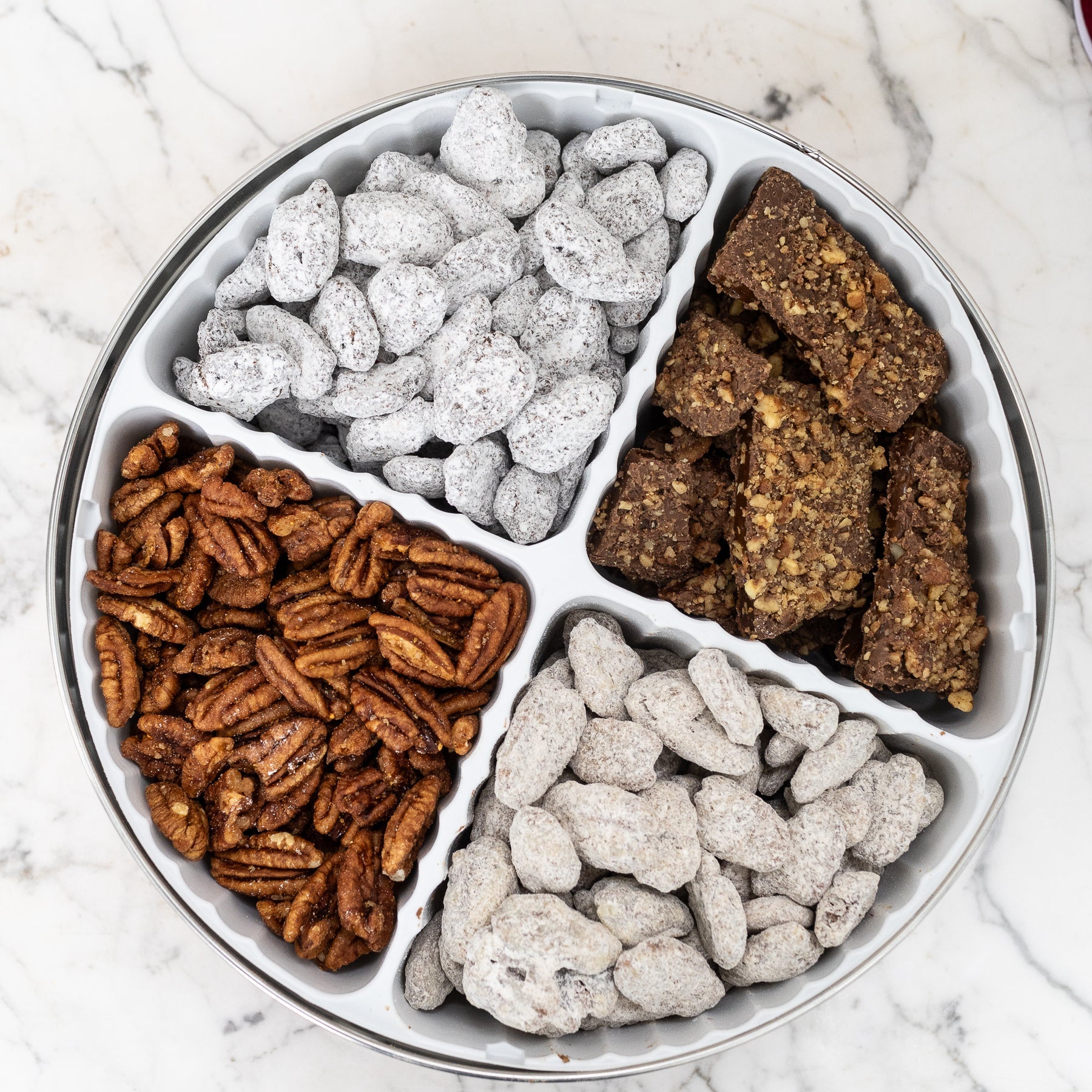 Red Snowflake Four Flavor Holiday Tin - Killer Pecans