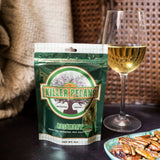 Rosemary Pecans 24 oz Rectangle Tin tied with Ribbon - Killer Pecans