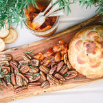 Rosemary Pecans 24 oz Rectangle Tin tied with Ribbon - Killer Pecans