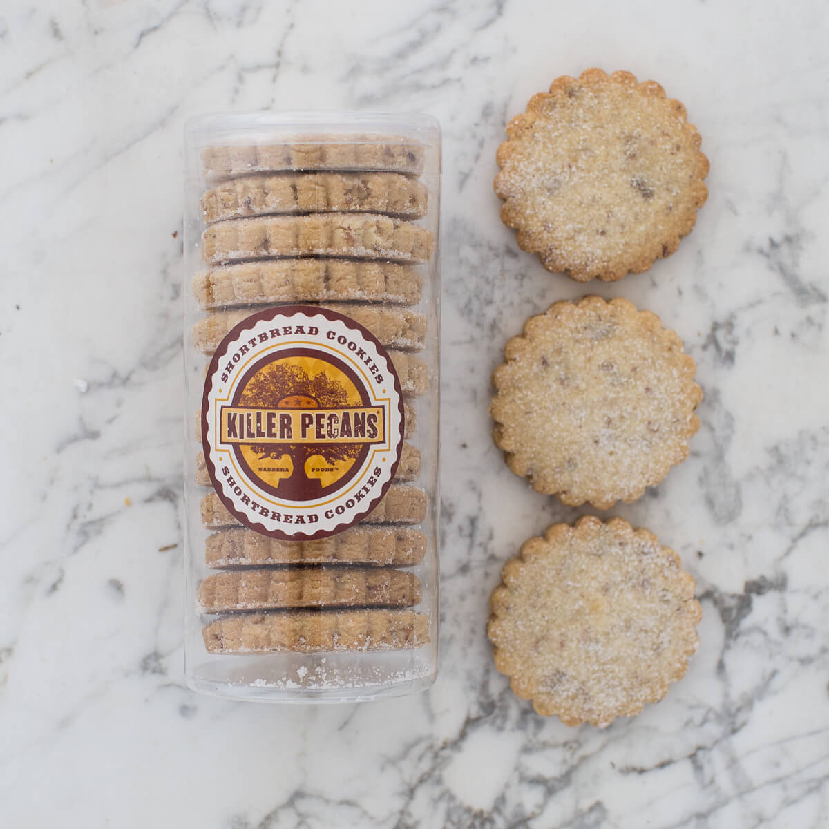 Killer Pecan Shortbread Cookies 1 Dozen Tube