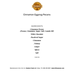 Cinnamon Eggnog Pecans 10 oz tin - Killer Pecans