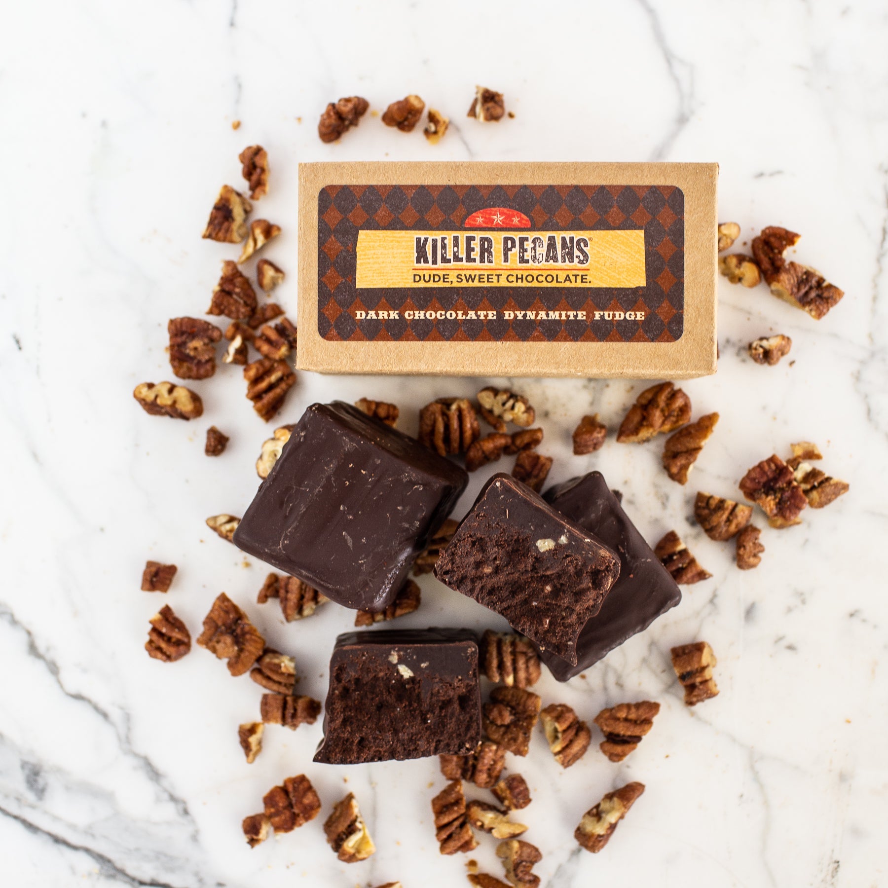 Killer Pecan Chocolate Dynamite Fudge - Killer Pecans