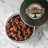 Olive Oil Roasted Rosemary Pecans 12 qty 8 oz Tin - Wholesale - Killer Pecans